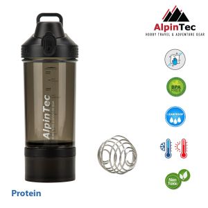 Παγούρι Protein 550ml Shaker Μαύρο