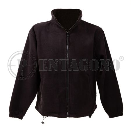 JHK Μαύρη Ζακέτα Fleece με Φερμουάρ (flra300)